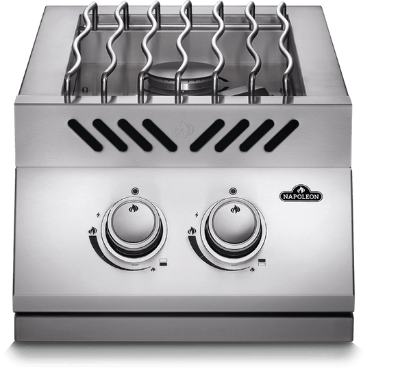 Napoleon 16" 500 Series Built-In Natural Gas Inline Dual Range Top Burner with Stainless Steel Cover (BI12RTNSS)