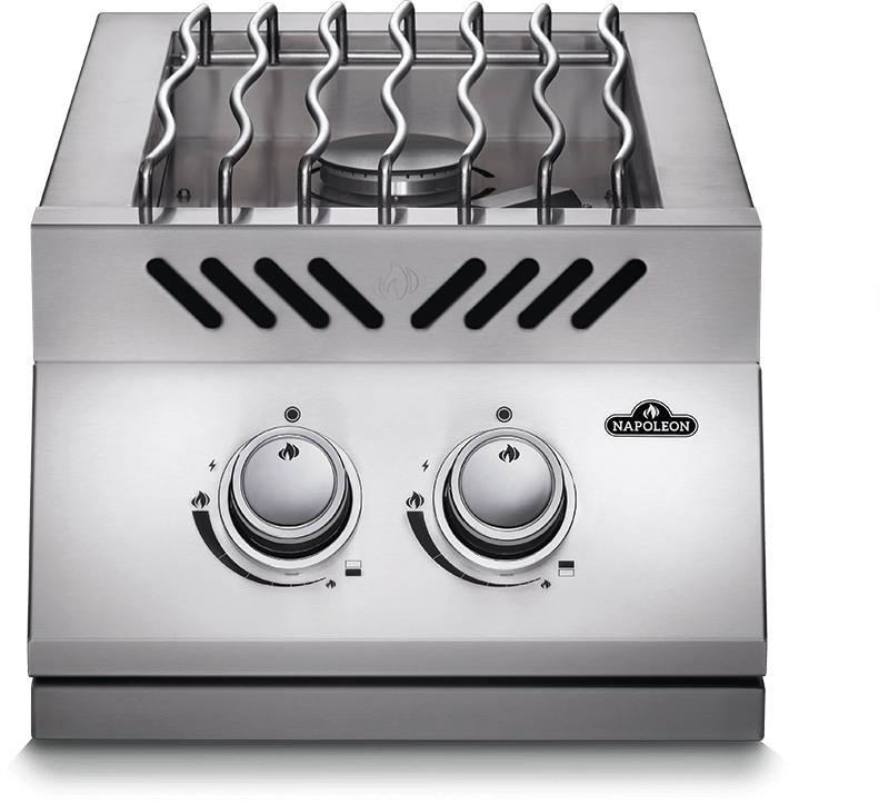 Napoleon 16" 500 Series Built-In Natural Gas Inline Dual Range Top Burner with Stainless Steel Cover (BI12RTNSS)