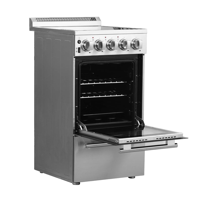 Forno 20" Pallerano Electric Range with 4 Burners in Stainless Steel (FFSEL6052-20)