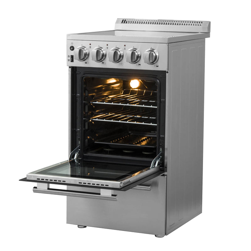 Forno 20" Pallerano Electric Range with 4 Burners in Stainless Steel (FFSEL6052-20)