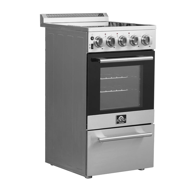 Forno 20" Pallerano Electric Range with 4 Burners in Stainless Steel (FFSEL6052-20)