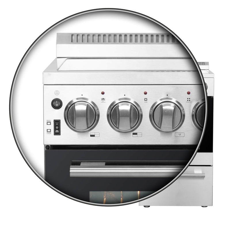 Forno 20" Pallerano Electric Range with 4 Burners in Stainless Steel (FFSEL6052-20)