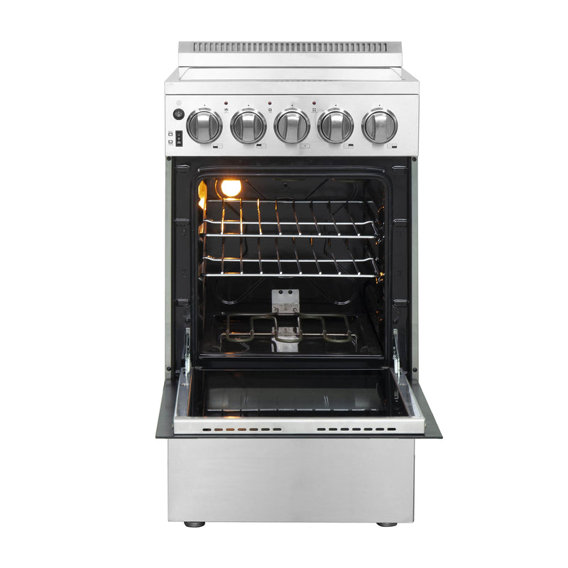 Forno 20" Pallerano Electric Range with 4 Burners in Stainless Steel (FFSEL6052-20)