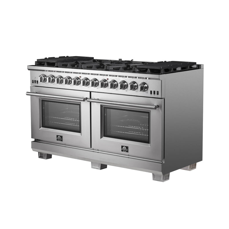 Forno 60" Capriasca Gas Range with 10 Burners and 200,000 BTUs (FFSGS6260-60)