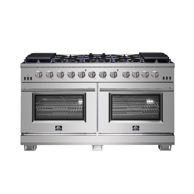 Forno 60" Capriasca Gas Range with 10 Burners and 200,000 BTUs (FFSGS6260-60)