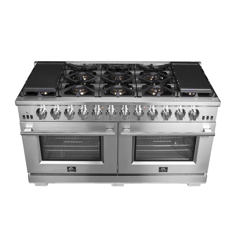 Forno 60" Capriasca Gas Range with 10 Burners and 200,000 BTUs (FFSGS6260-60)