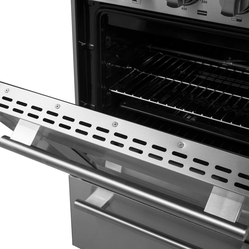 Forno 24" Breno Gas Range with 4 Burners and 38,000 BTUs in Stainless Steel (FFSGS6272-24)