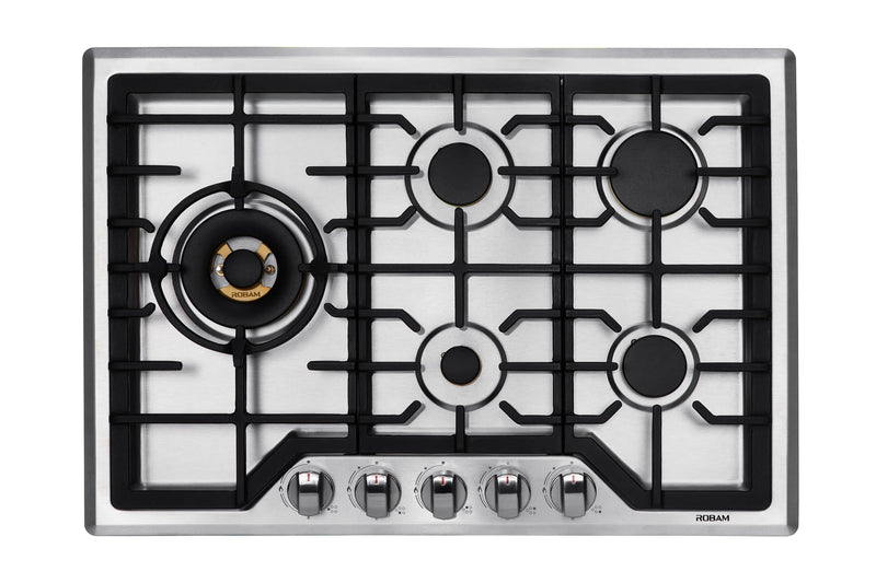 ROBAM G Model 30-Inch 5 Burners Stainless Steel Gas Cooktop (G513)