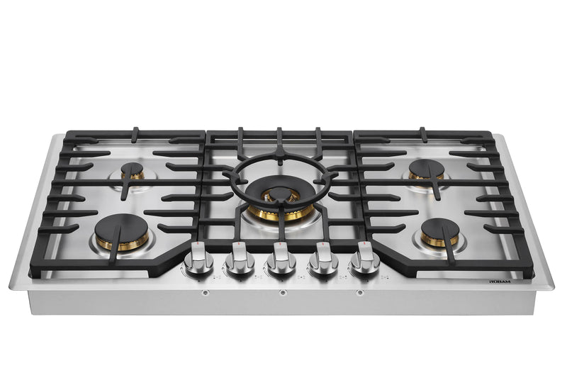 ROBAM 36-Inch 5 Burners Gas Cooktop in Stainless Steel (G515)