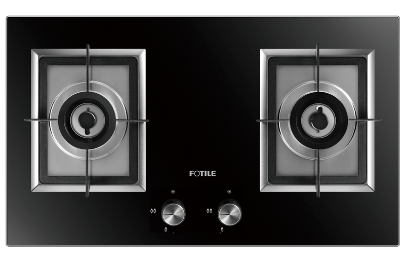 Fotile 30" EPS Cooktop with Total 29,000 BTU on 2 Sealed Burners, Fast Ignition and Flame Failure Detection Device in Black Tempered Glass (GAG76202)