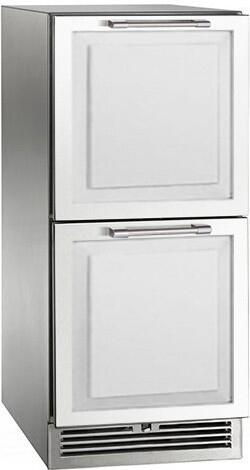 Perlick 15" Signature Series Outdoor Built-In Counter Depth Drawer Refrigerator with 2.8 cu. ft. Capacity in Stainless Steel (HP15RM-4-6)