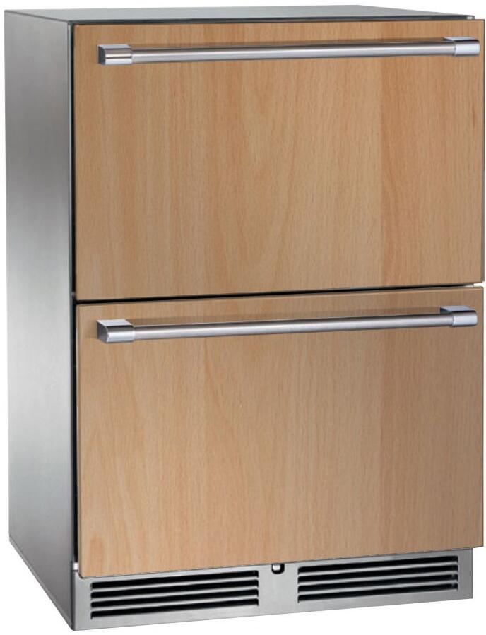 Perlick 24" Signature Series Outdoor Built-In Counter Depth Drawer Refrigerator with 5.2 cu. ft. Capacity in Panel Ready (HP24RM-4-6)