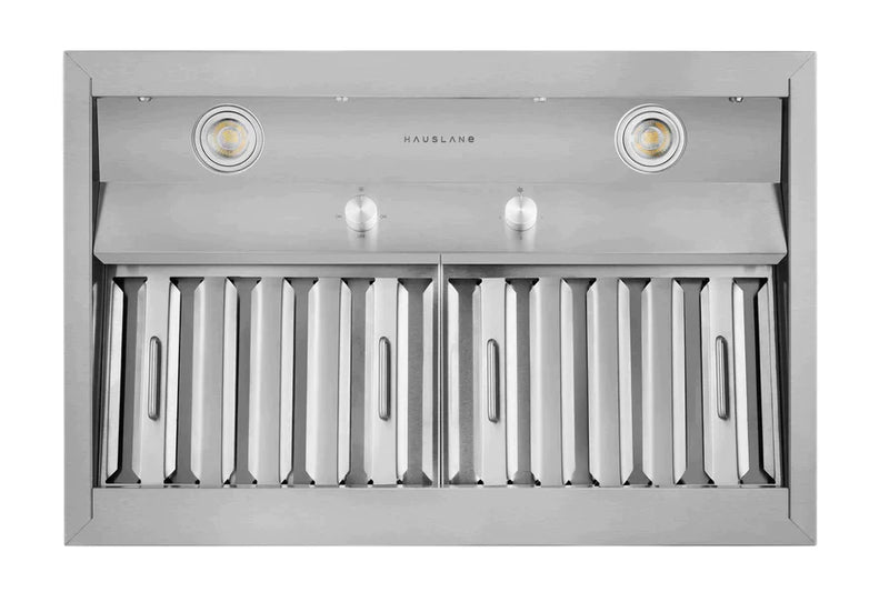 Hauslane 18.5" Deep 800 CFM Convertible Built-In Insert Range Hood in Stainless Steel (IN-R200SS-40)