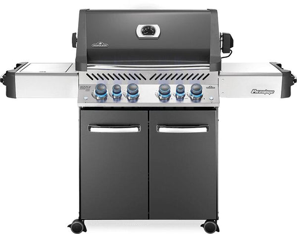 Napoleon 67" Prestige 500 RSIB Propane Gas Grill with Infrared Side and Rear Burners in Grey (P500RSIBPCH-3)