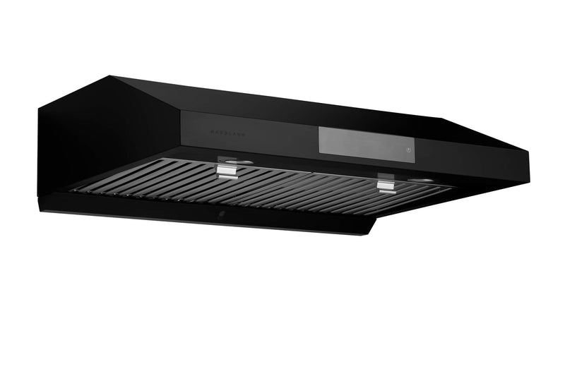 Hauslane 30-Inch Under Cabinet Touch Control Range Hood with Stainless Steel Filters in Matte Black (UC-PS18BLK-30)