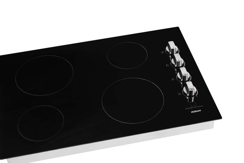 ROBAM 30-Inch Radiant Electric Ceramic Glass Cooktop in Black with 4 Elements including 2 Power Boil Elements (W412)