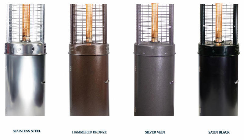 Paragon Outdoor Shine Round Flame Tower Heater, 82.5”, 44,000 BTU