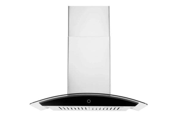 Hauslane 36-Inch Wall Mount Touch Control Range Hood with Tempered Glass in Stainless Steel (WM-639SS-36)