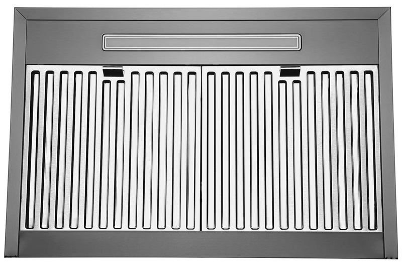 Hauslane 30-Inch Wall Mount Range Hood with Stainless Steel Filters in Black Stainless Steel (WM-590BSS-30)