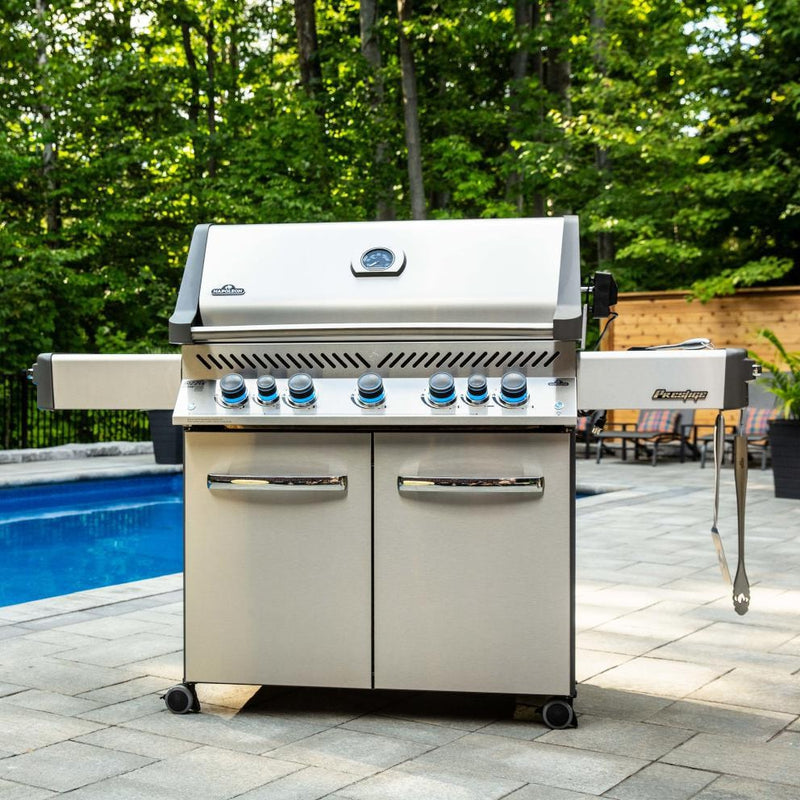 Napoleon 75" Prestige 665 RSIB Natural Gas Grill with Infrared Side and Rear Burners in Stainless Steel (P665RSIBNSS)