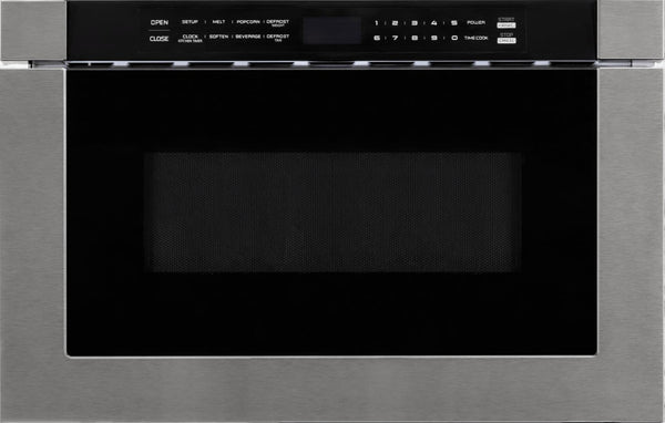 Forte 24" Microwave Drawer - 1.2 cu. ft., 10 Power Levels, Touch Open/Close, 1000 Watt Microwave Power, Auto Cook Control, Child Safety Lock - in Stainless Steel (F2412MVD8SS)