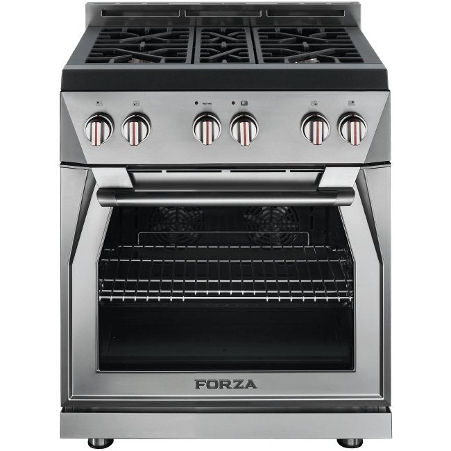 Forza 30-Inch 5.2 cu. ft. Stainless Steel Pro-Style Gas Range in Ardente Orange (FR304GN-O)