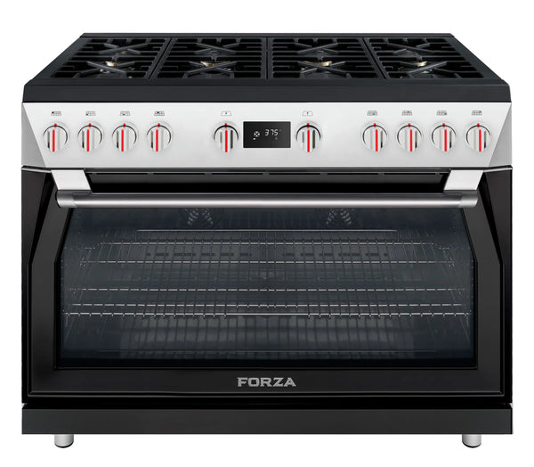 Forza 48-Inch Professional Dual Fuel Range in Audace Black (FR488DF-K)