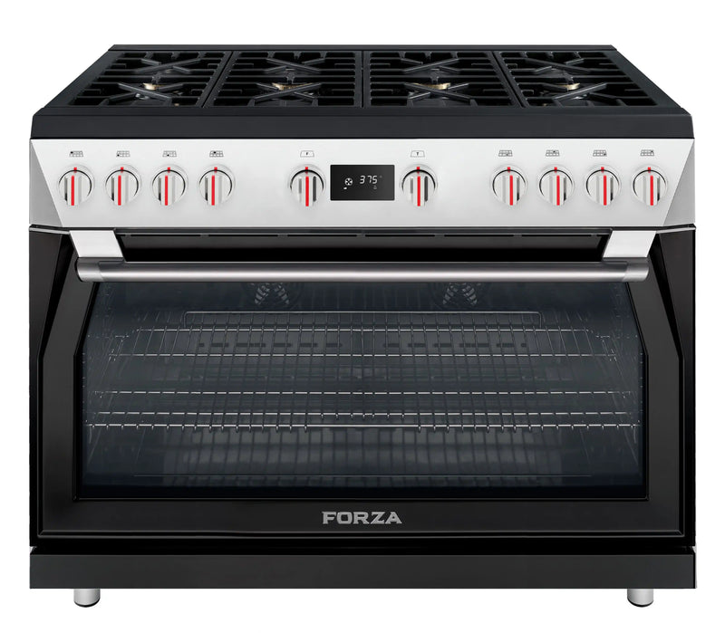 Forza 48-Inch Professional Dual Fuel Range in Audace Black (FR488DF-K)