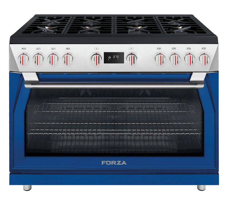 Forza 48-Inch Professional Dual Fuel Range in Dinamico Blue (FR488DF-B)