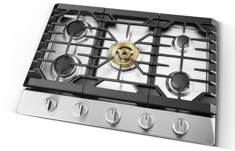 Fotile 30" Natural Gas Cooktop with 5 Sealed Burners, Cast Iron Grates, Edge to Edge Cooking Grates, Flame Failure Protection in Stainless Steel (GLS30501)