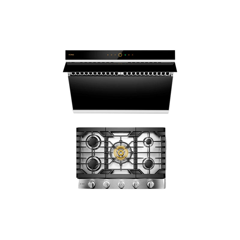 Fotile 2-Piece Appliance Package - 30" Gas Cooktop & Under Cabinet Range Hood in Stainless Steel