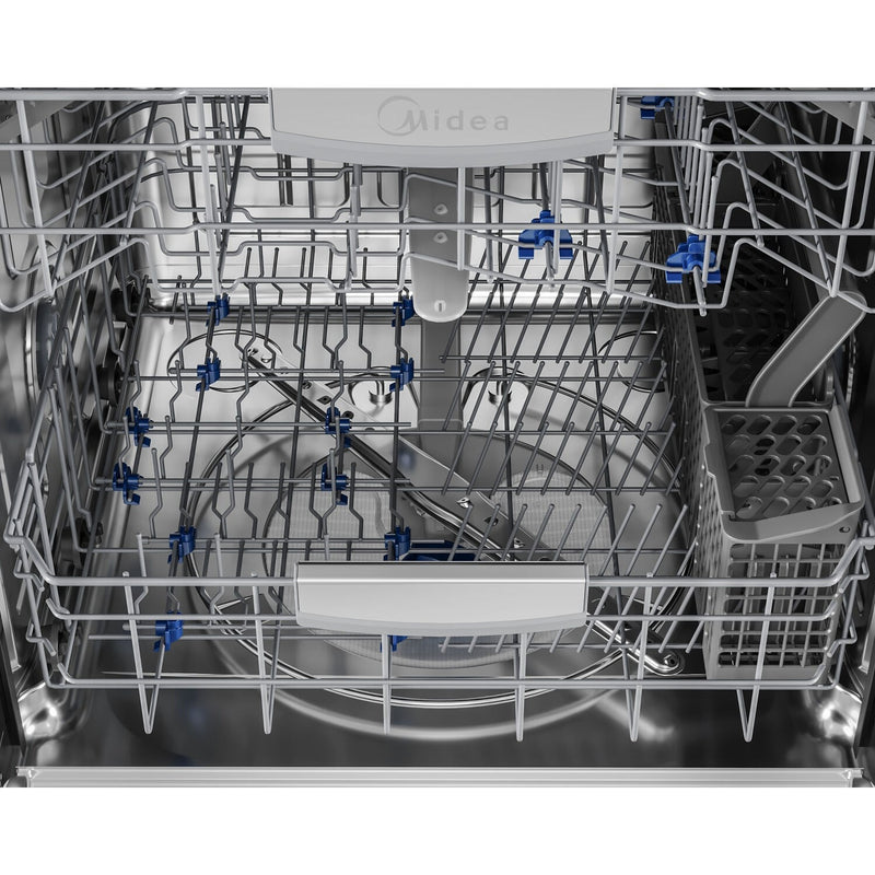 Midea 24" Top Control Smart Built-In Dishwasher WiFi Enabled with 6 Wash Cycles 45 dBA in Stainless Steel (MDT24P4AST)