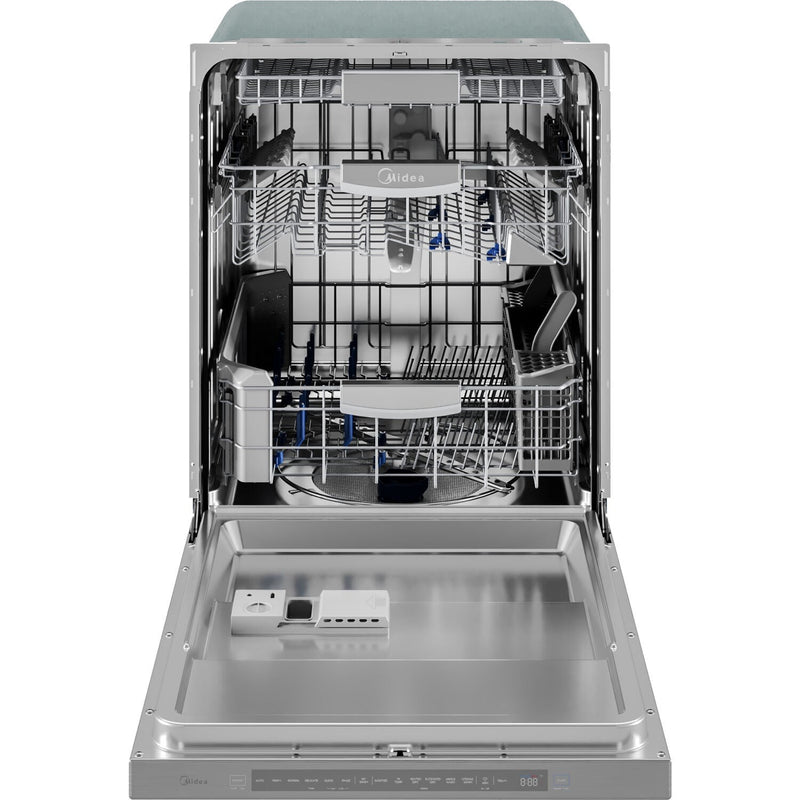 Midea 24" Top Control Smart Built-In Dishwasher Wi-Fi Enabled with 7 Wash Cycles 45 dBA in Stainless Steel (MDT24P5AST)