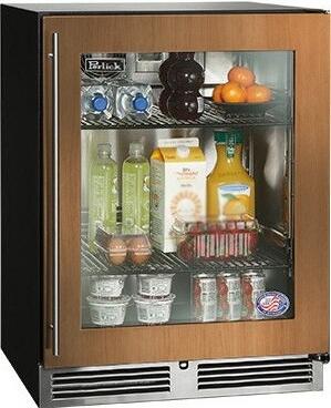 Perlick Series 24" Built-In Counter Depth Compact Refrigerator with 4.8 cu. ft. Capacity, Panel Ready with Glass Door (HA24RB-4-4L & HA24RB-4-4R)