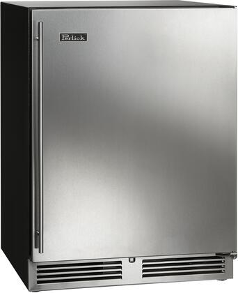 Perlick Series 24" Built-In Single Zone Wine Cooler with Solid Door 32 Bottle Capacity in Stainless Steel (HA24WB-4-1L & HA24WB-4-1R)