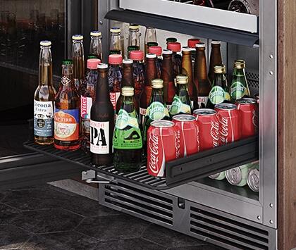 Perlick Signature Series 24" 3.1 cu. ft. Capacity Built-In Glass Door Beverage Center with 3.1 cu. ft. Capacity, Panel Ready with Glass Door (HH24BS-4-4L & HH24BS-4-4R)