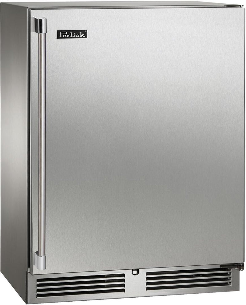 Perlick Signature Series 24" Built-In Counter Depth Compact Refrigerator with 3.1 cu. ft. Capacity in Stainless Steel (HH24RS-4-1L & HH24RS-4-1R)